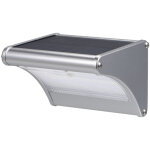 Lampe solaire murale avec d�tecteur de mouvement radar, �tanche, bo�tier en alliage d'aluminium