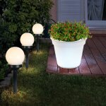 Lampe solaire prise lampe boule lumineuse ext�rieure avec piquet pot de fleur solaire, 1x pot de fleur ...