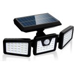 Lampe solaire de sécurité à détecteur de mouvement, puissant projecteur mural extérieur à 3 têtes, 550 ... Lampe solaire de sécurité à détecteur de mouvement, puissant projecteur mural extérieur à 3 têtes, 550 ...