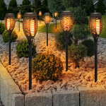 Lampes solaires torches lampe de jardin lumière solaire extérieur torches solaires pour flamme extérieure ... Lampes solaires torches lampe de jardin lumière solaire extérieur torches solaires pour flamme extérieure ...