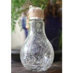Lampe solaire verre craquel� � filament 8 leds