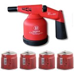 Lampe � souder � gaz 1760w + 4 cartouches gaz utilisation � 360� - chalumeau � gaz allumage �lectronique ...