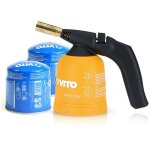 Lampe a souder  gaz abs allumage piezo + 2 cartouches de gaz 190gr perables vito