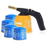 Vito - lampe a souder à gaz abs allumage piezo + 4 cartouches de gaz 190gr perçables Vito - lampe a souder à gaz abs allumage piezo + 4 cartouches de gaz 190gr perçables