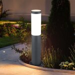 Lampe sur pied d'alle d'clairage d'alle de jardin  base d'acier inoxydable dans un ensemble comprenant ...