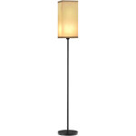 Lampe sur pied contemporaine avec abat - jour en toile et interrupteur au pied, id�ale pour salon et ...