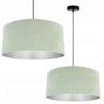 Lampe suspendu plafond lustre abat - jour chrome velours