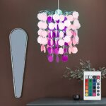 Lampe suspendue pour enfants à intensité variable pour la chambre des filles, plafonnier rose, télécommande ... Lampe suspendue pour enfants à intensité variable pour la chambre des filles, plafonnier rose, télécommande ...