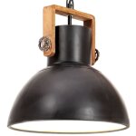 Lampe suspendue industrielle 25 w noir rond 30 cm e27 vidaxl