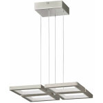 Lampe suspendue led plafonnier led, dimmable, r�glable en hauteur, nickel mat, 1x led 45 watts 4300 lm ...