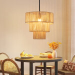 Lampe suspendue salon : lampe suspendue boh�me en rotin �35 cm lampe de chambre lampe de table � manger ...