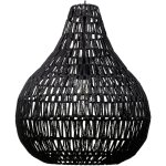 Lampe suspension bohme en plastique et papier noir avec abat - jour tress ajour e27 max. 40w pour ...