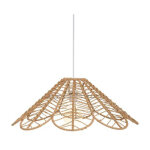 Lampe suspension corde 'idylle folk' 58cm naturel
