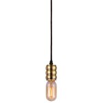 Lampe suspension design en mtal laiton compatible ampoule led