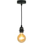Lampe suspension design en mtal noir compatible ampoule led e27
