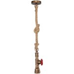 Lampe suspension industrielle vintage rtro fer forg corde chanvre cratif e27 lustre suspension conduite ...