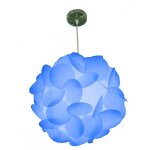 Lampe � suspension ronde moderne effet origami fantasy e27 bleu