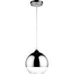 Lampe de plafond design en forme de boule - lampe suspendue en mtal chrom - speculum argent