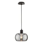 Lampe � suspension lampe suspendue lampe de salon verre fum� lampe de chambre r�tro d 22cm