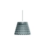 Webmarketpoint - lampe � suspension tiffany en plexiglas gris diam�tre 13x h10 cm