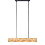 Lampe, suspension trabo, 4 flammes, ch�ne huil�, 4x a60, e27, 25w, bois issu de la foresterie durable ...