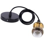 Lampe suspension vintage style industriel douille spirale e27 lustre simple c�ble support de lampe luminaire ...