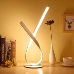 Lampe de table 12w led lampe de chevet avec variateur facile - blanc Lampe de table 12w led lampe de chevet avec variateur facile - blanc
