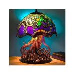 Lampe de table animal en verre color�, lampe de chevet color�e r�tro, lampe de nuit en r�sine, lampe ...