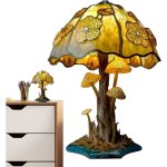 Lampe de table animal en verre color�, lampe de chevet color�e r�tro, lampe de nuit en r�sine, lampe ...