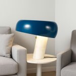 Lampe de table  flick 400  - m�tal et marbre - e27 - bleu
