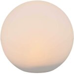 Luminaires de jardin, lampe de table de jardin solaire melo taille l blanc en plastique, trio