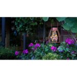 Lampe de table ou lanterne solaire finition cuivr� filament leds