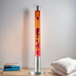 Licht - erlebnisse - lampe � lave xxl alan h:76 cm au design r�tro cire rouge liquide orange e14 lampe ...