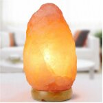 Lampe de table led à piles en sel de l'himalaya, fusée brute, 700 g Lampe de table led à piles en sel de l'himalaya, fusée brute, 700 g