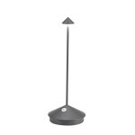 Lampe de table led sans fil rechargeable et dimmable pina pro gris fonc� zafferano