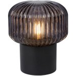 Lampe de table metal noir et verre diam 16 cm 1xe14 lucide jany 47298733 47298733 47298733 47298733 47298733 ...
