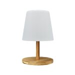 Lumisky - lampe de table sans fil standy mini wood - h25 cm - pied en bambou naturel - led blanc chaud ...