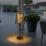 Lampe de table solaire � led jardin lampe de table solaire pour ext�rieur balcon lampe de table solaire ...