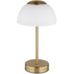 Lampe de table avec variateur tactile led lampe de chevet accu lampe de salon, m�tal nickel mat verre ...