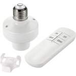 Rhg lampe � t�l�commande sans fil douille e27 base d'ampoule, kit d'interrupteur sans fil avec minuterie ...
