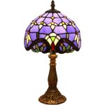 Lampe tiffany, lampe de table r�tro vintage, abat - jour en verre color�, parfaite pour le salon, la ...