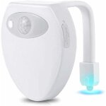 Lampe de toilette veilleuse led rechargeable 8 couleurs pour wc salle de bain / seau d'aisances / toilettes ...