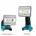 Lampe torche ext�rieur avec usb pour makita batterie - 3 pouces vertical