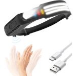 Lampe torche frontale rechargeable, 1200lm 3cob super lumineux avec 10 modes d'�clairage & d�tecteur ...