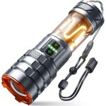 Lampe torche led ultra puissante, lampe torche rechargeable avec lumi�re camping, zoomable, �tanche portable ...