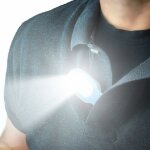 Lampe torche mains libres portable avec clip et lumi�res led (couleur al�atoire)