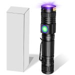 Lampe torche uv lamp lumi�re noire 365nm et 395nm rechargeable lampe de wood ultraviolette, portable ...