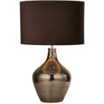 Lampe touch 1x60w e27 chrome fum� brun