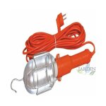 Lampe de travail portative avec cage mtallique, culot e27, compatible led. baladeuse avec interrupteur ...
