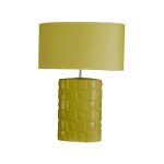 Pro et discount - lampe verte à poser en céramique abat - jour tissu vert ampoule led Pro et discount - lampe verte à poser en céramique abat - jour tissu vert ampoule led